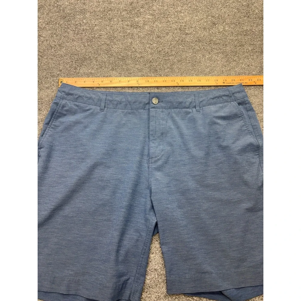 Faherty All Day Shorts Mens 42 Blue Melange Stretch Hybrid Board Shorts 9 Inseam